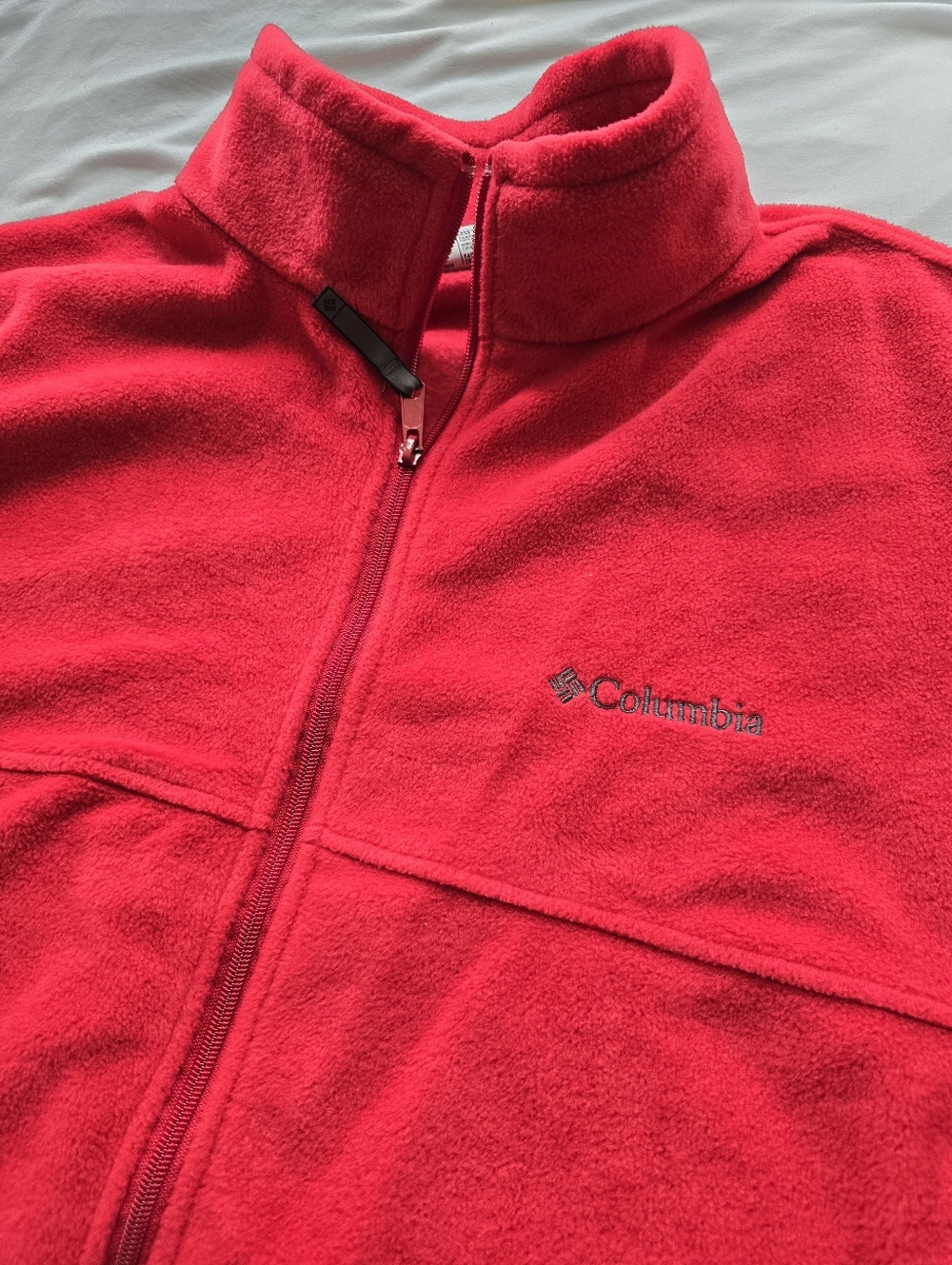 Columbia Fleece Jacket Men’s XXL Red Full Zip Fleece